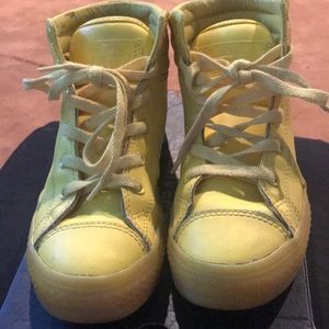 Youth Yellow Leather Converse